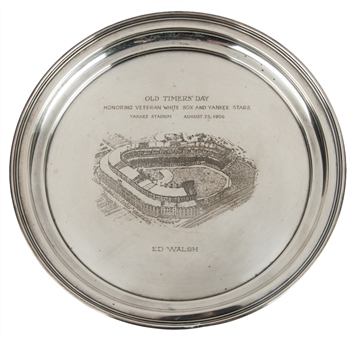 1956 Big Ed Walsh Old Timers Day Silver Tray